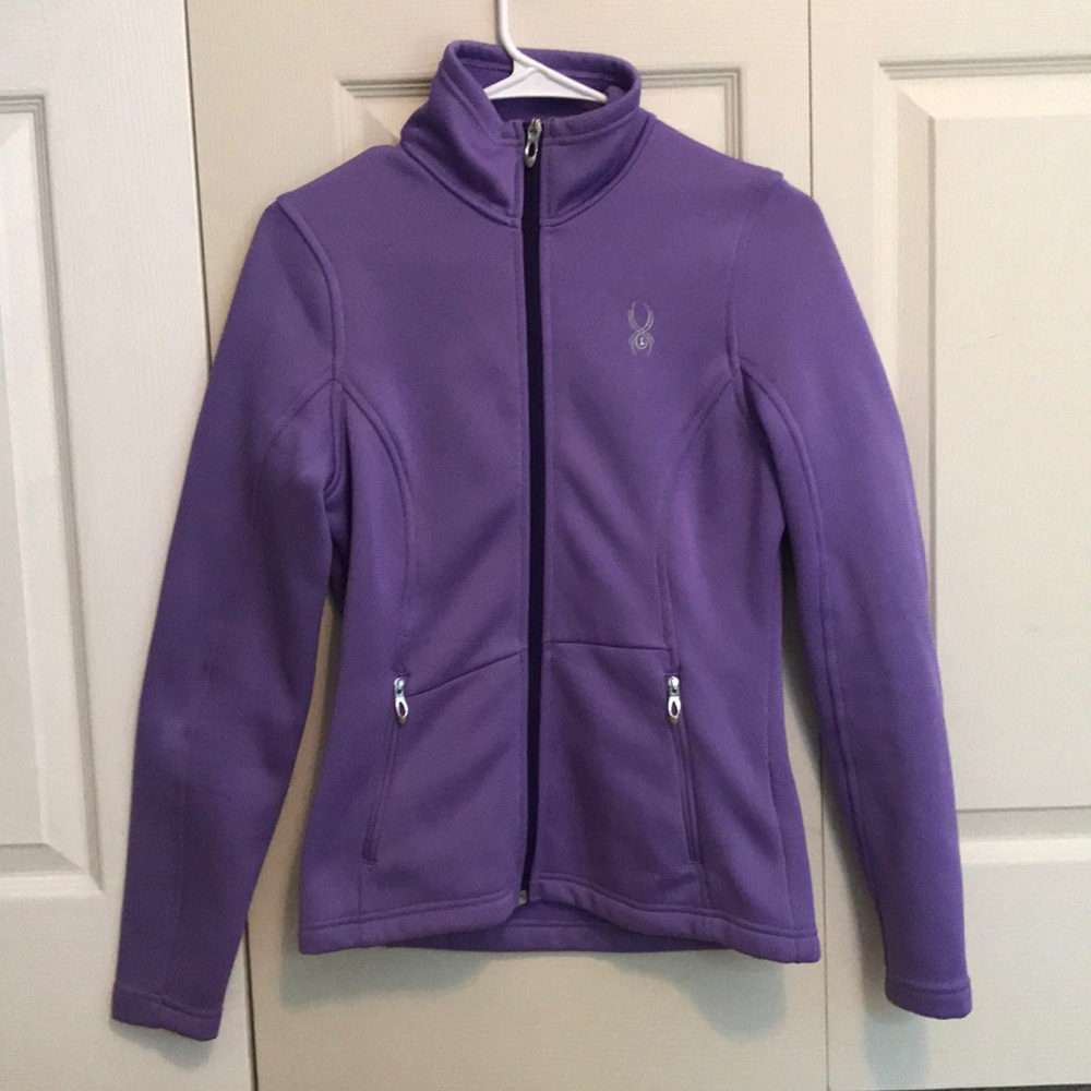 Spyder zip up jacket purple women’s Small